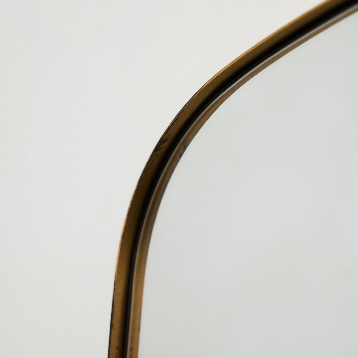 Bowness - Gold Contemporary Arched Metal Wall Mirror 90cm x 75cm