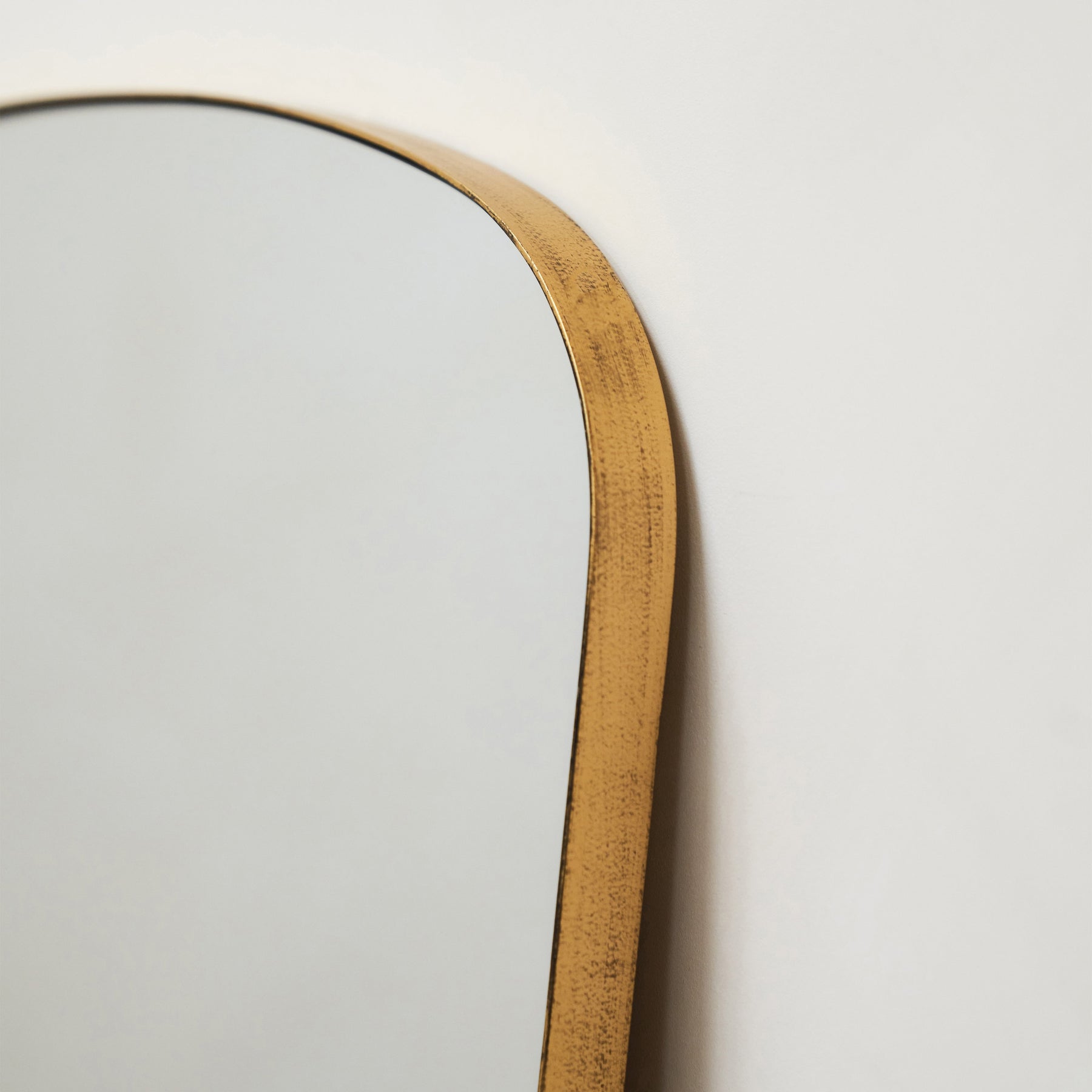 Bowness - Gold Contemporary Arched Metal Wall Mirror 90cm x 75cm