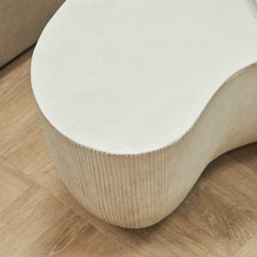 Minimal Concrete Shaped Coffee Table Large detail shot of irregular curve