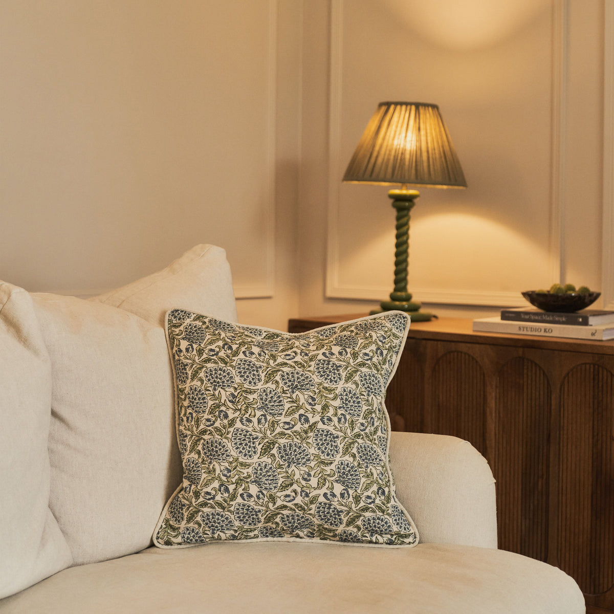 Erisha - Indigo Printed Fabric Cushion