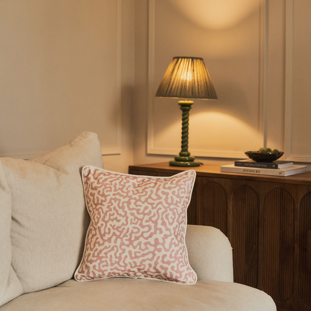 Pakko - Rose Printed Fabric Cushion