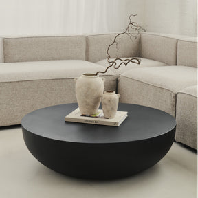 Enzo - Large Minimal Onyx Round Coffee Table