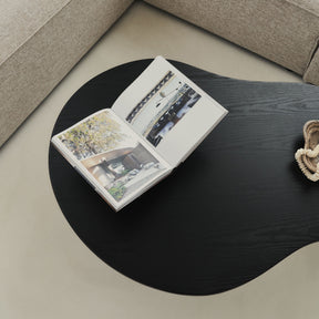 Savanna - Large Black Wooden Irregular Coffee Table