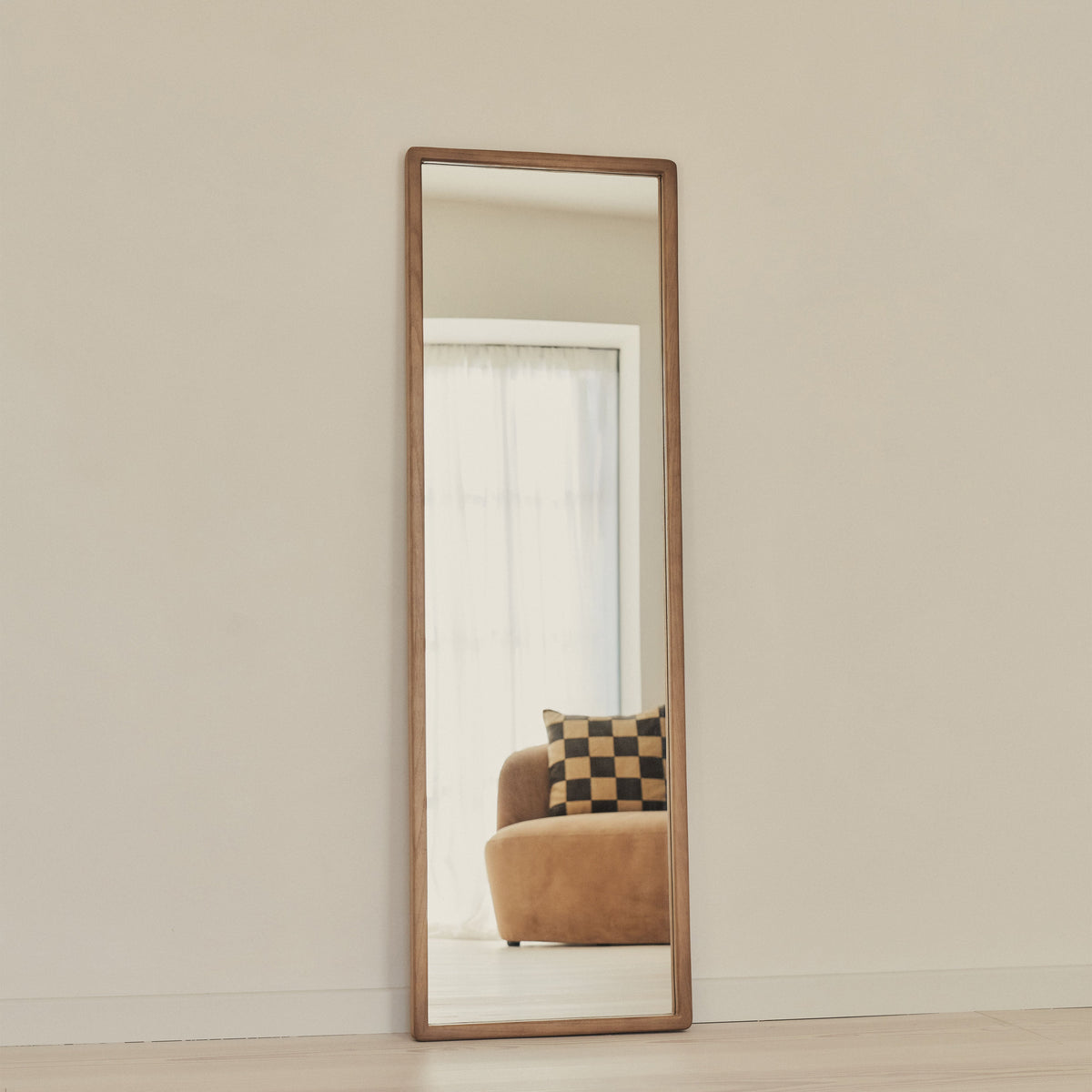 Arden - Warm Wood Full Length Wooden Mirror 140cm x 45cm