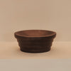 Luciana - Dark Wood Ribbed Bowl 25cm