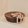 Luciana - Dark Wood Ribbed Bowl 40cm