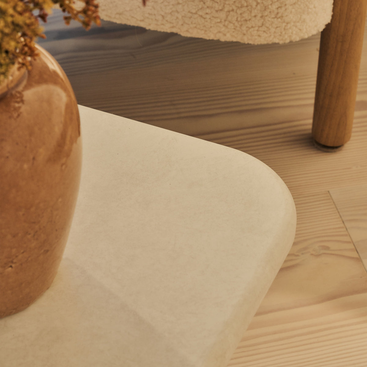 Alina - Concrete Square Large Wooden Coffee Table