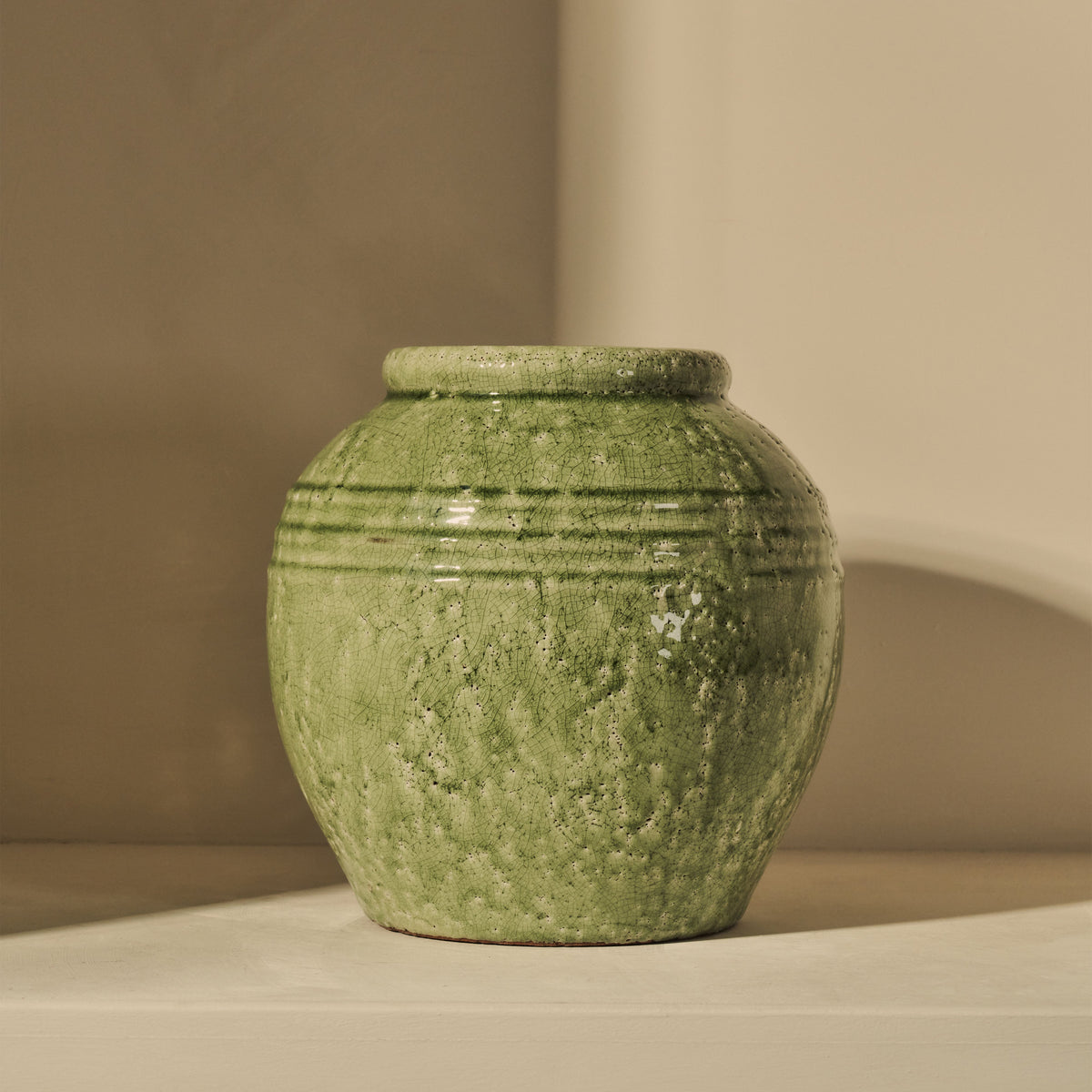 Cyra - Jade Green Gloss Ceramic Vase