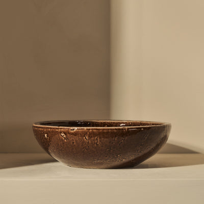 Portera - Chocolate Gloss Ceramic Decorative Bowl