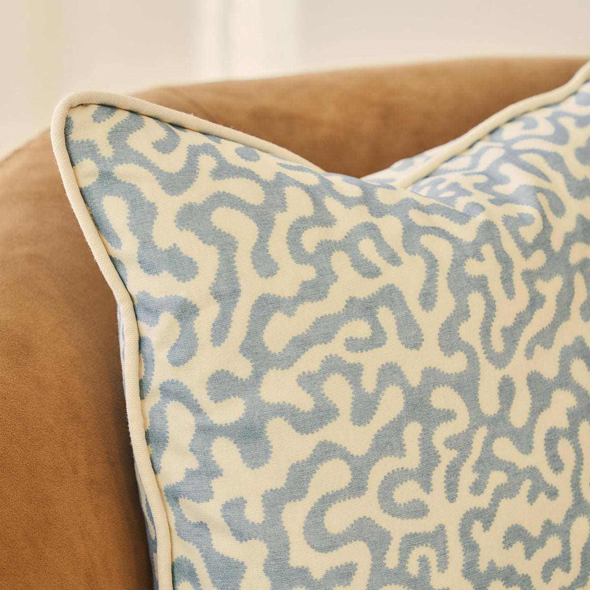 Pakko - Blue Printed Fabric Cushion