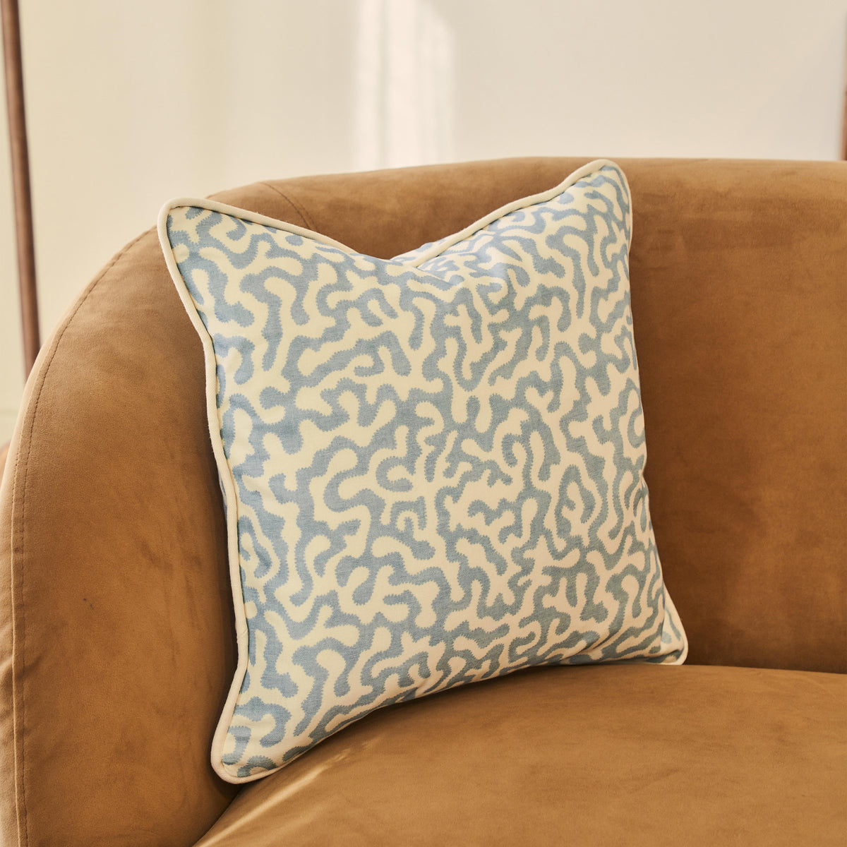 Pakko - Blue Printed Fabric Cushion