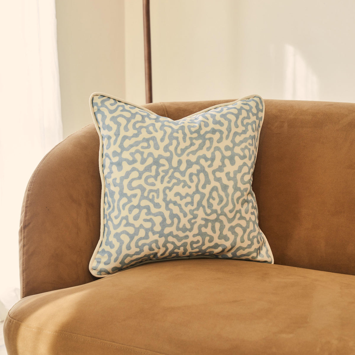 Pakko - Blue Printed Fabric Cushion