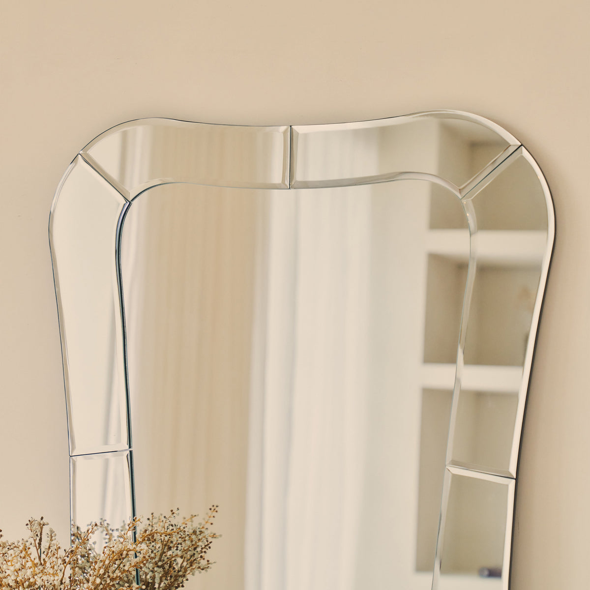 Florence - Bevelled Edge Art Deco Overmantle Mirror 90cm x 70cm