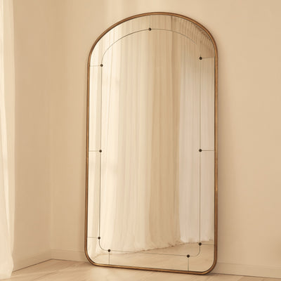 Venosa - Full Length Gold Arched Metal Mirror 180cm x 100cm