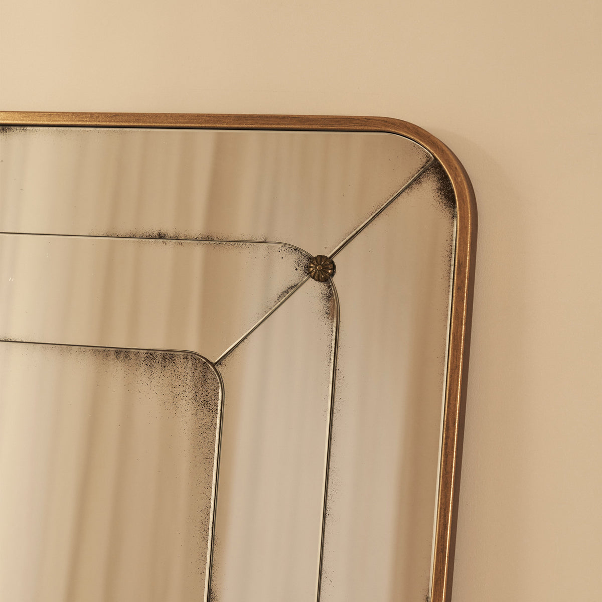 Teramo - Full Length Gold Antique Glass Metal Mirror 180cm x 90cm