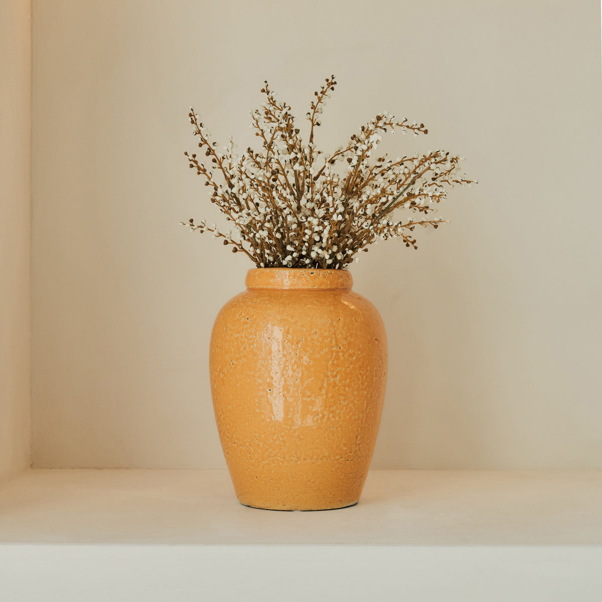 Portera - Ochre Gloss Ceramic Vase