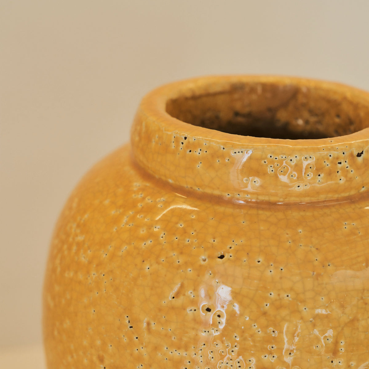 Portera - Ochre Gloss Ceramic Vase