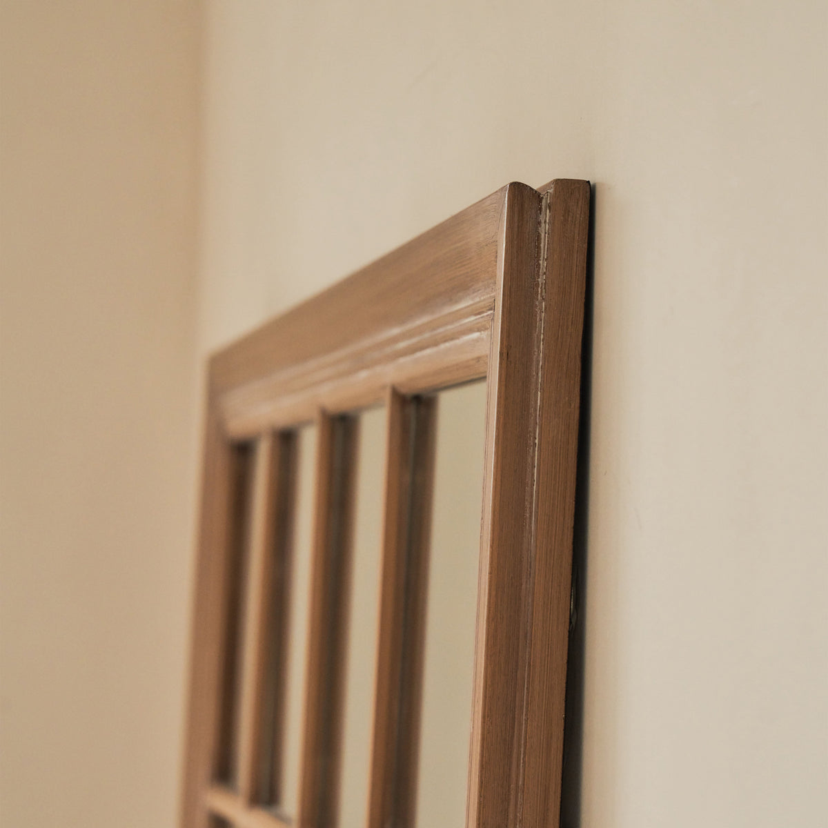 Sasha - Oak Shabby Chic Full Length Window Mirror 180cm x 100cm