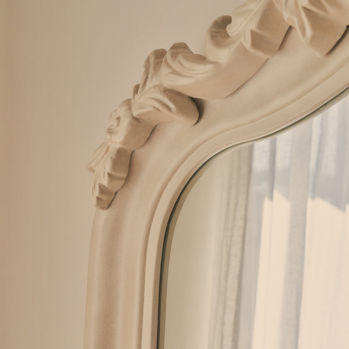 Cristina - Full Length Concrete Arched Ornate Mirror 200cm x 90cm