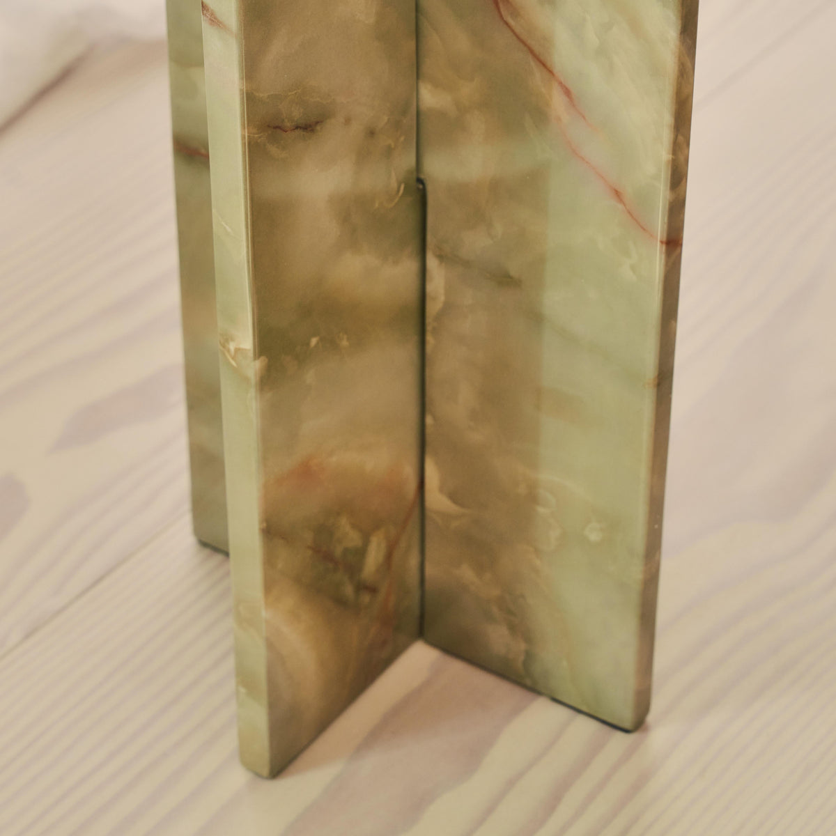Ravello - Green Onyx Round Premium Solid Marble Side Table
