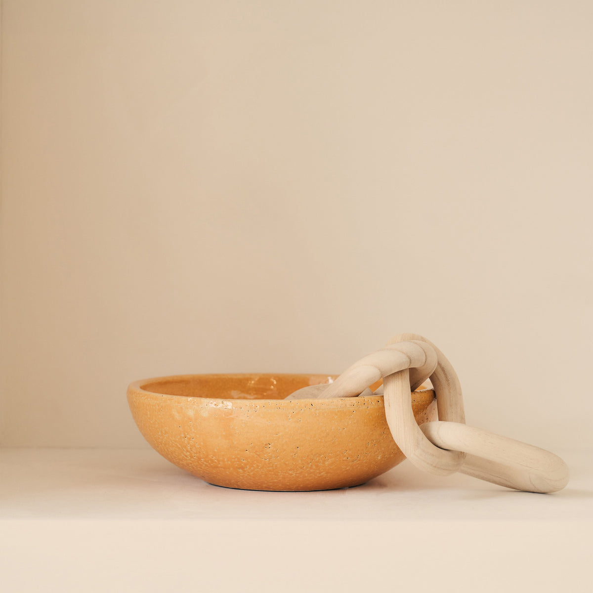 Portera - Ochre Gloss Ceramic Decorative Bowl