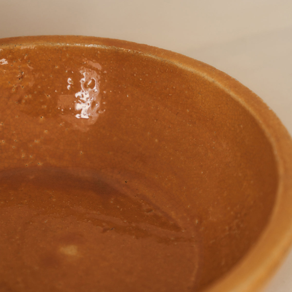 Portera - Ochre Gloss Ceramic Decorative Bowl