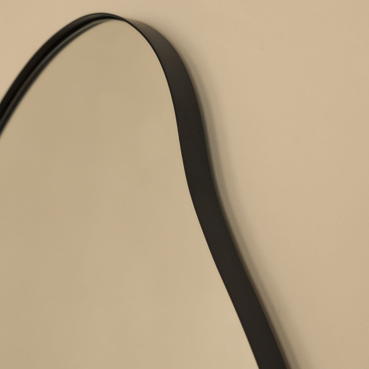 Ava - Black Pond Shaped Irregular Mirror 100cm x 70cm