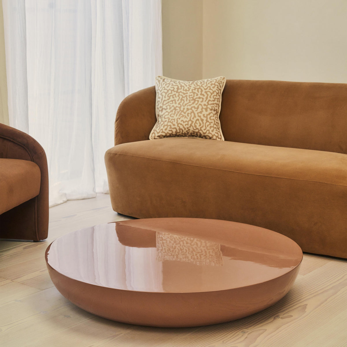 Rivington - High Gloss Mocha Large Round Coffee Table