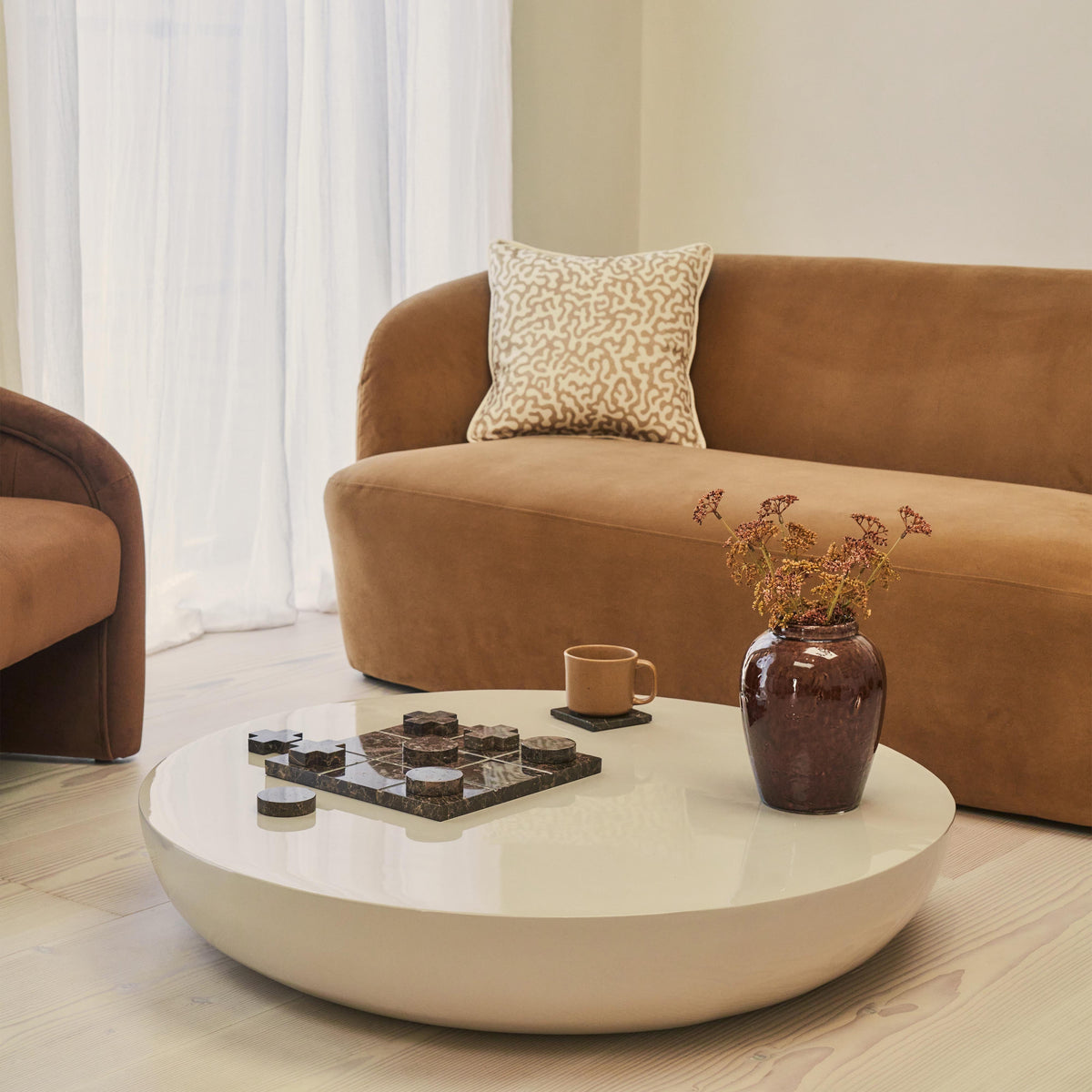 Rivington - High Gloss Ivory Large Round Coffee Table