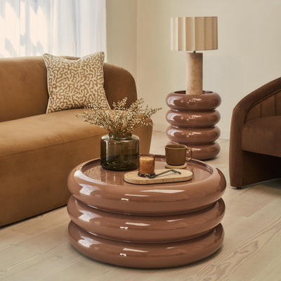 Compton - High Gloss Mocha Round Coffee Table