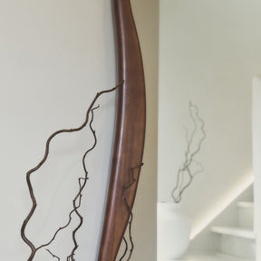 Arcurva - Full Length Dark Wood Irregular Mirror 172cm x 72cm