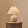 Corsica - Stone Ceramic Pleated Shade Table Lamp
