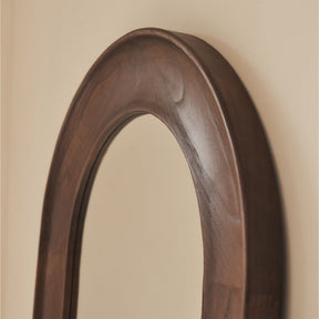 Porta - Full Length Arched Dark Wood Large Mirror 180cm x 70cm