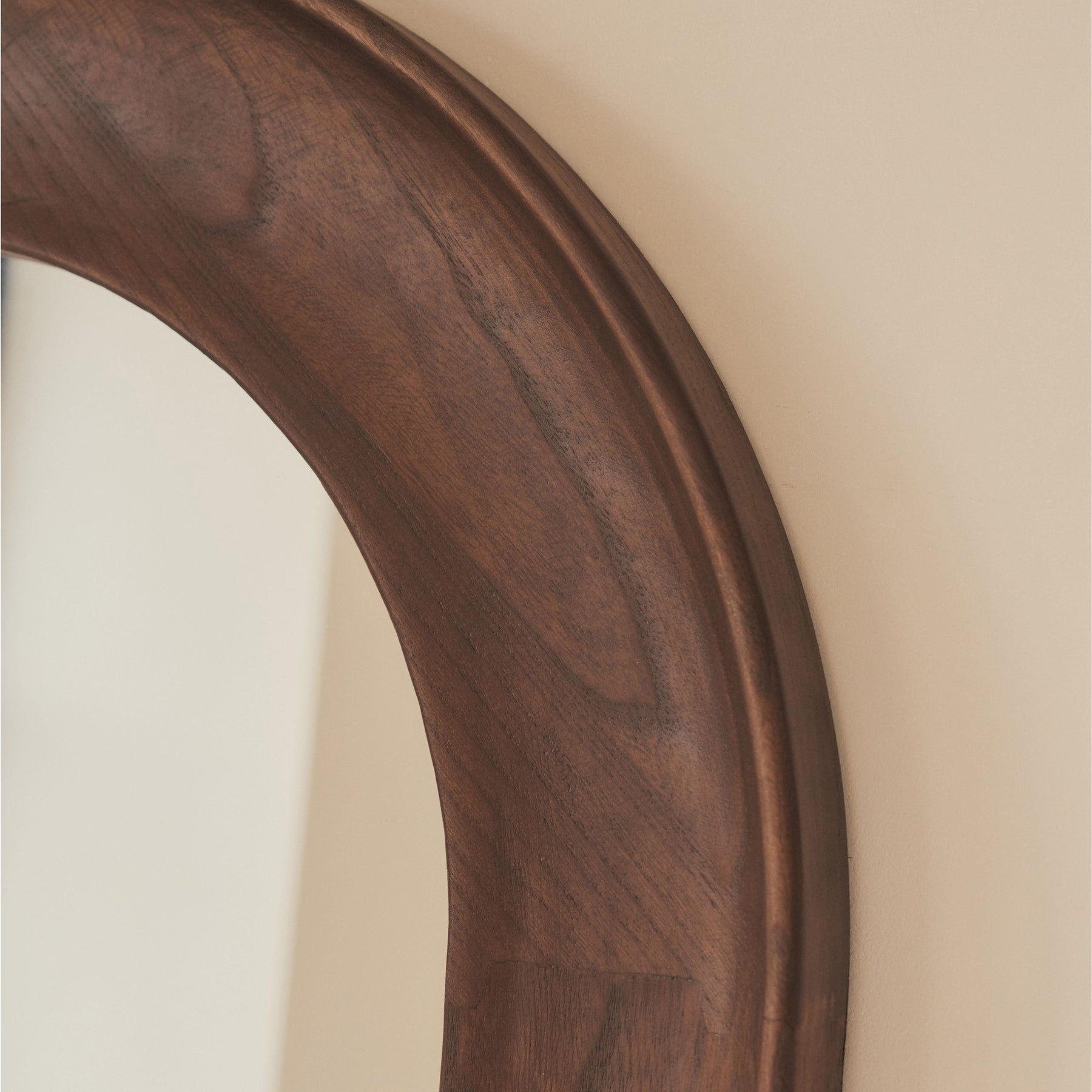 Porta - Full Length Arched Dark Wood Large Mirror 180cm x 70cm