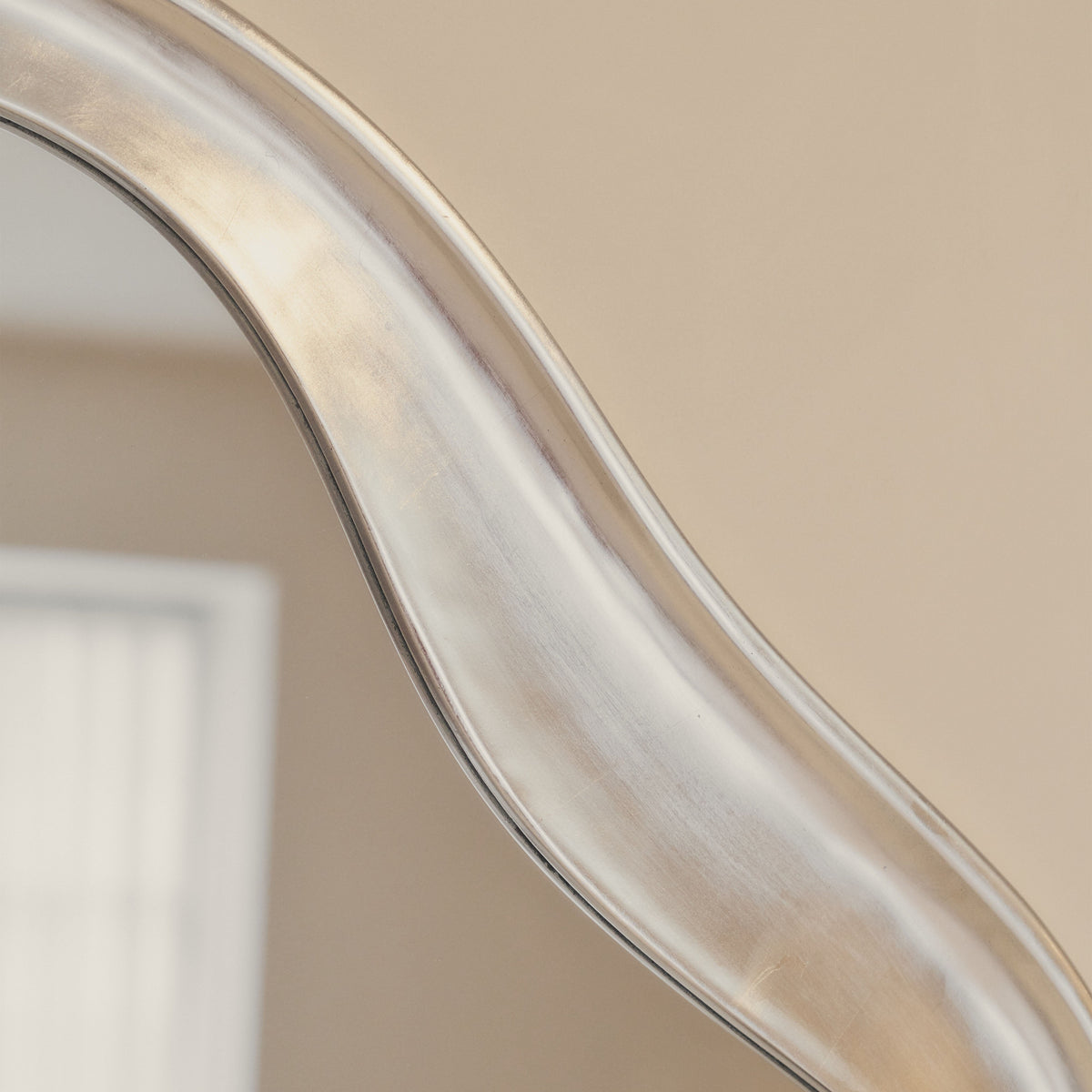 Riva - Brushed Chrome Pond Shaped Irregular Mirror 98cm x 89cm