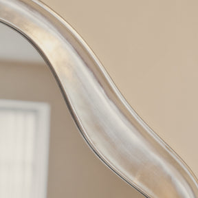 Riva - Brushed Chrome Pond Shaped Irregular Mirror 98cm x 89cm