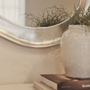 Riva - Brushed Chrome Pond Shaped Irregular Mirror 98cm x 89cm