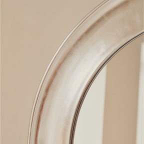 Riva - Brushed Chrome Pond Shaped Irregular Mirror 90cm x 85cm