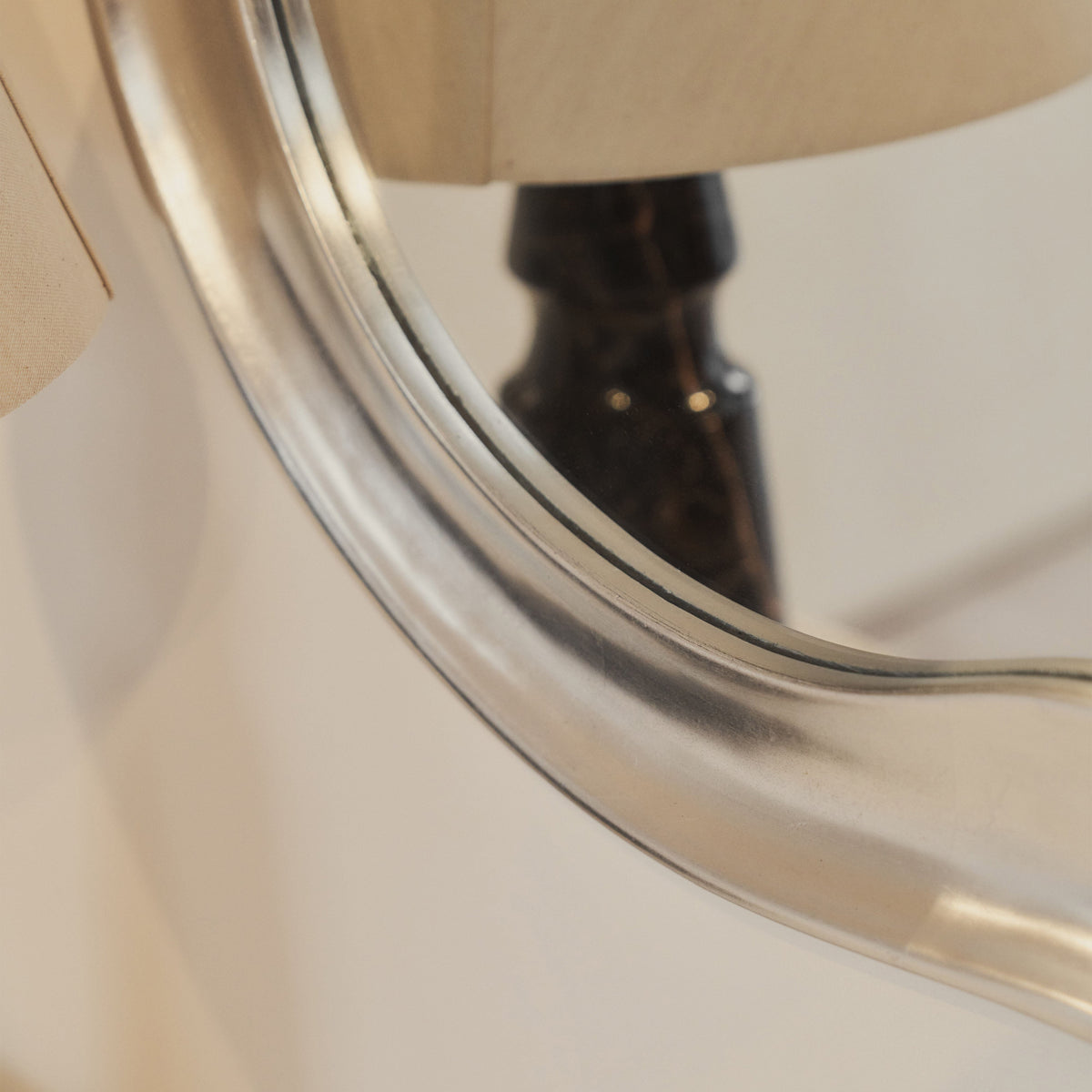 Riva - Brushed Chrome Pond Shaped Irregular Mirror 90cm x 85cm