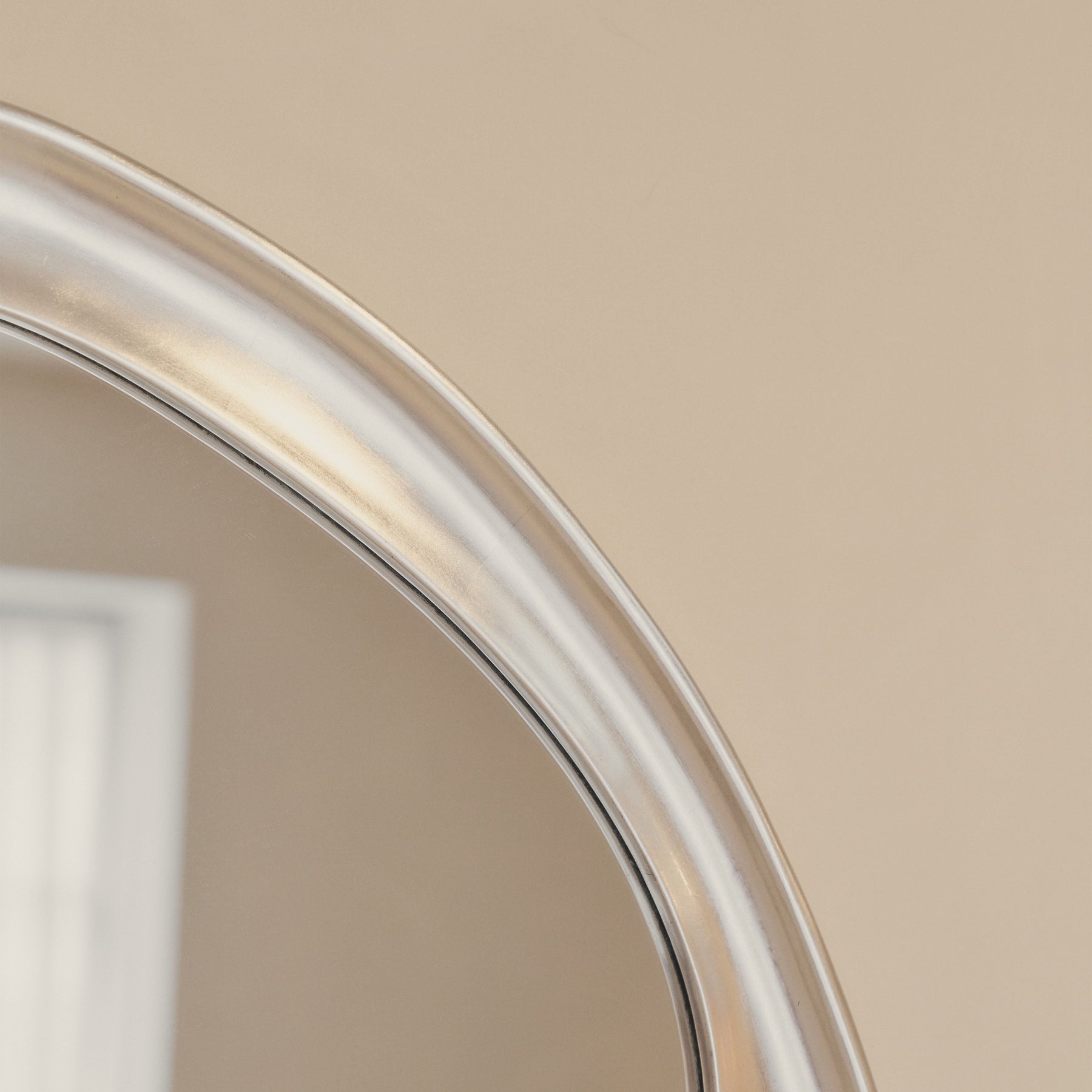 Riva - Brushed Chrome Pond Shaped Irregular Mirror 90cm x 85cm