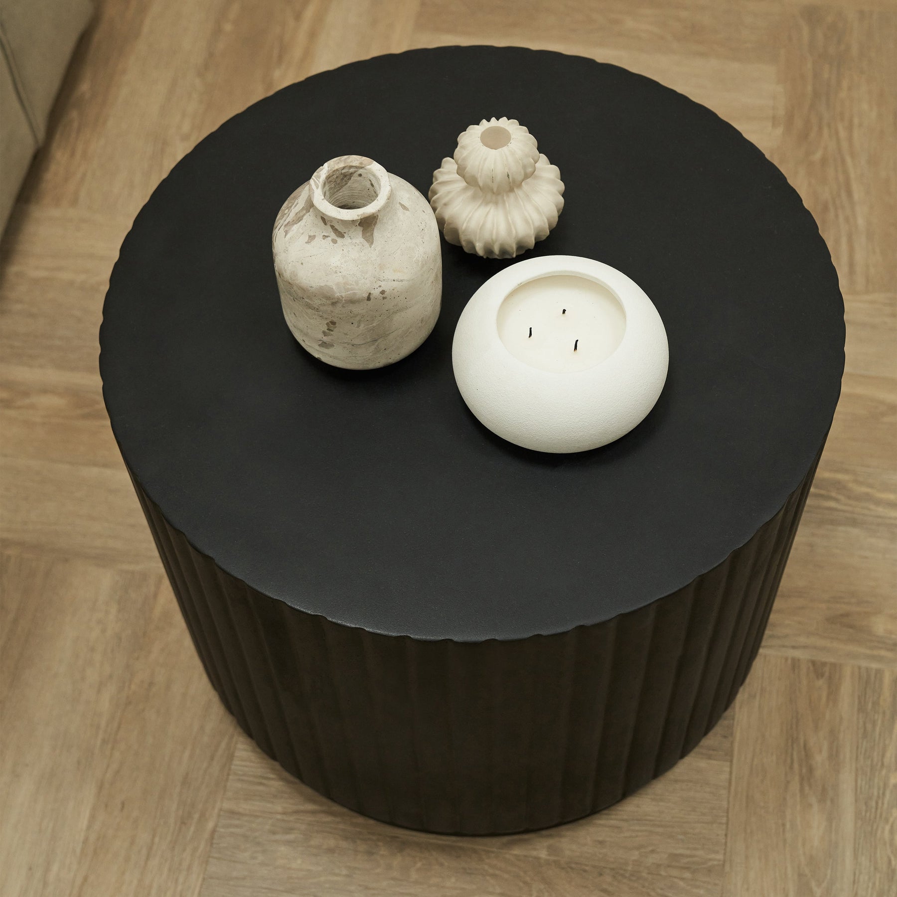 Massimo - Minimal Onyx Ribbed Coffee Table