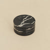 Marbelle - Black Marble Coasters Set of 4 Round