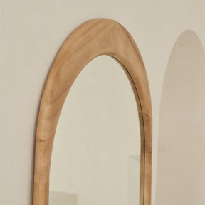 Lingotto - Extra Large Full Length Light Wood Arched Mirror 190cm x 90cm