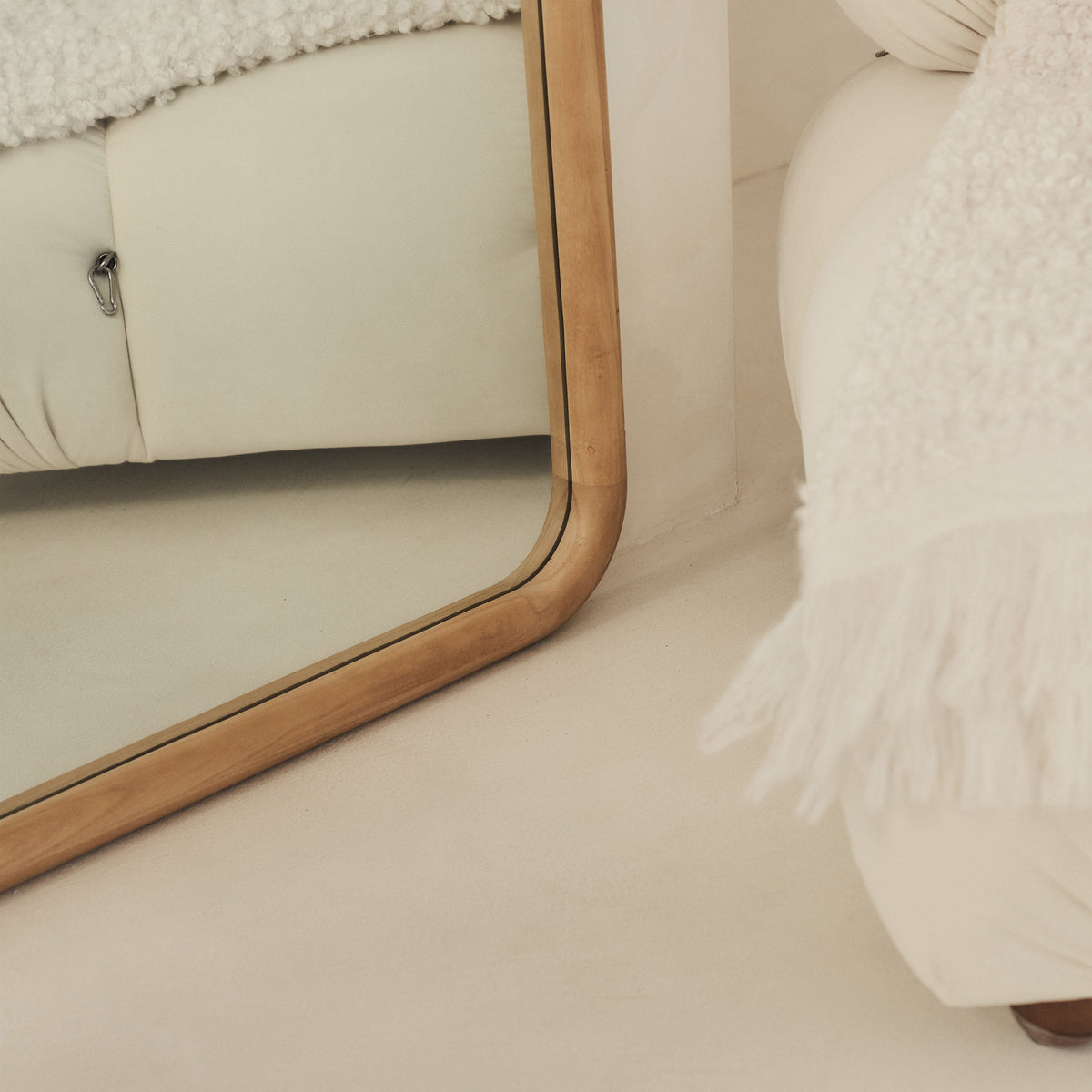 Lingotto - Extra Large Full Length Light Wood Arched Mirror 190cm x 90cm