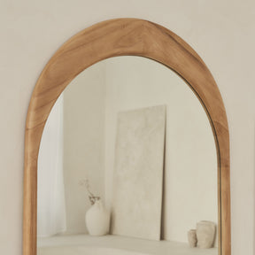 Lingotto - Extra Large Full Length Light Wood Arched Mirror 190cm x 90cm