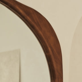 Arcurva - Extra Large Full Length Dark Wood Irregular Mirror 190cm x 110cm