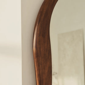 Arcurva - Extra Large Full Length Dark Wood Irregular Mirror 190cm x 110cm