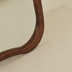 Arcurva - Extra Large Full Length Dark Wood Irregular Mirror 190cm x 110cm