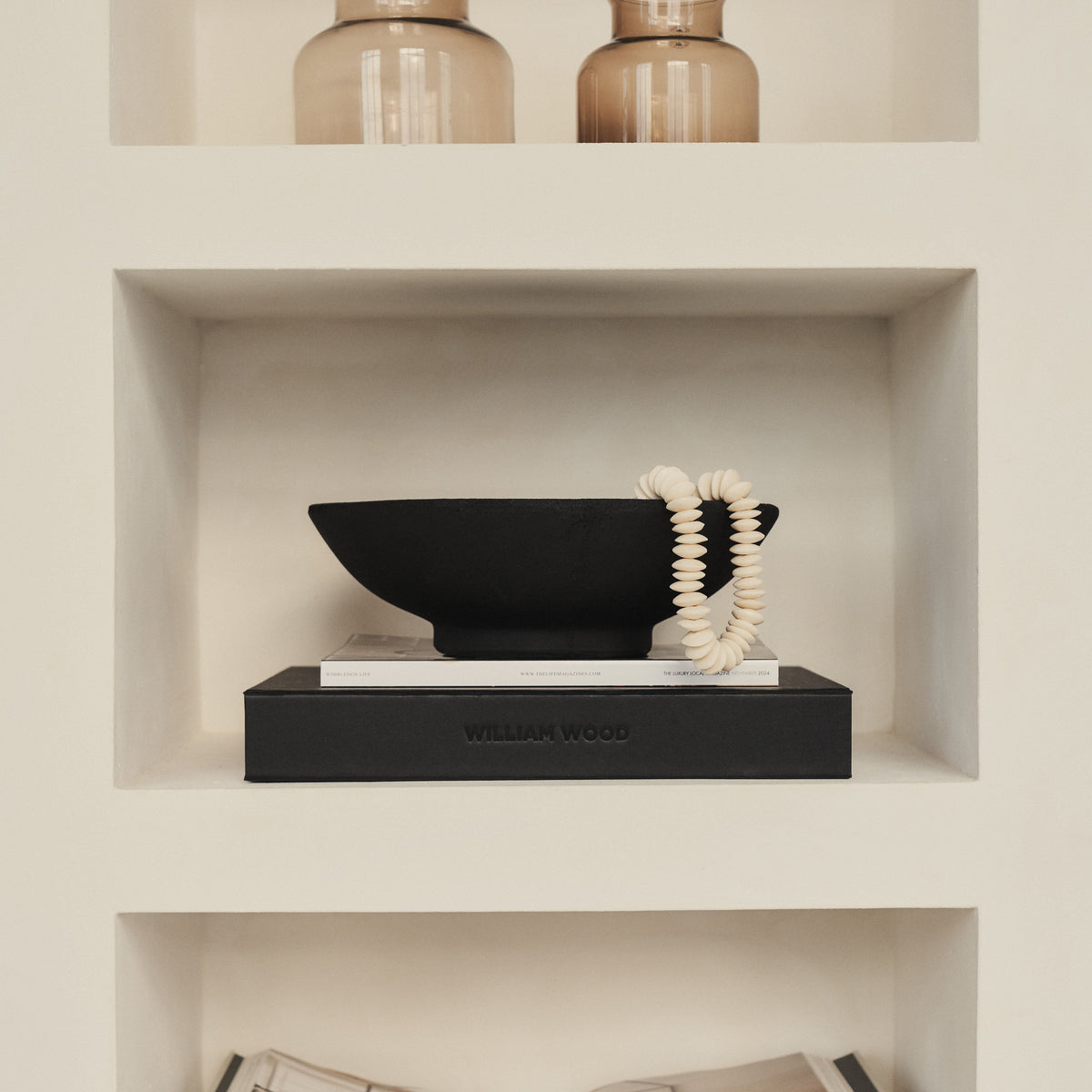 Matera - Large Black Textured Terracotta Bowl