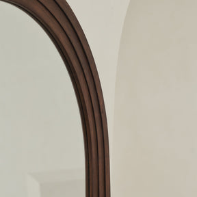 Luciano - Large Full Length Arched Dark Wood Mirror 180cm x 90cm